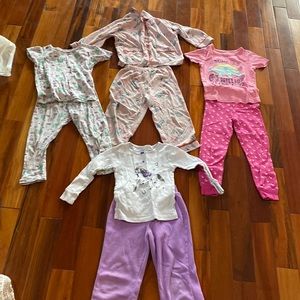 4 sets of pajamas, 2 long sleeved and 2 short sleeved